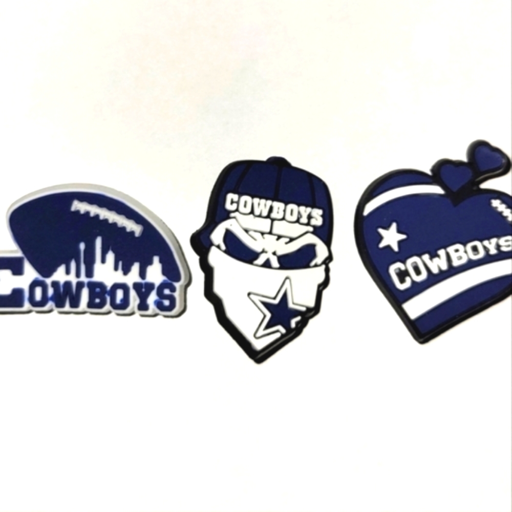 3 Dallas Cowboys Jibbitz Charms